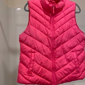 Pink puffer vest